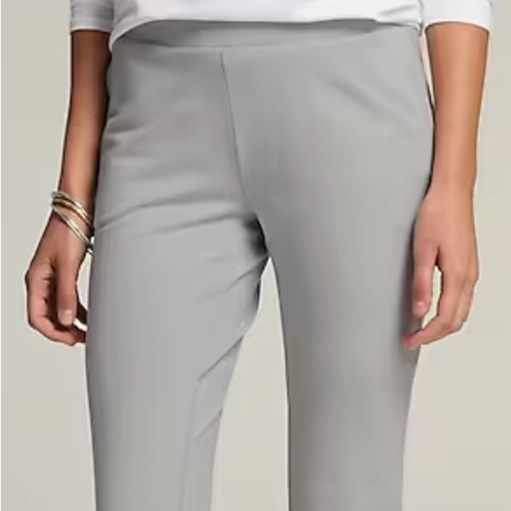 NWT J.Jill purejill Affinity French Terry Slim Leg in a warm heather gray